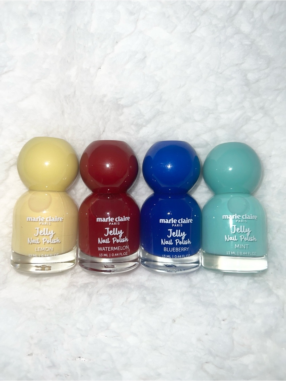marie claire Jelly Nail Polish Quartet — Lemon, Watermelon, Blueberry, Mint